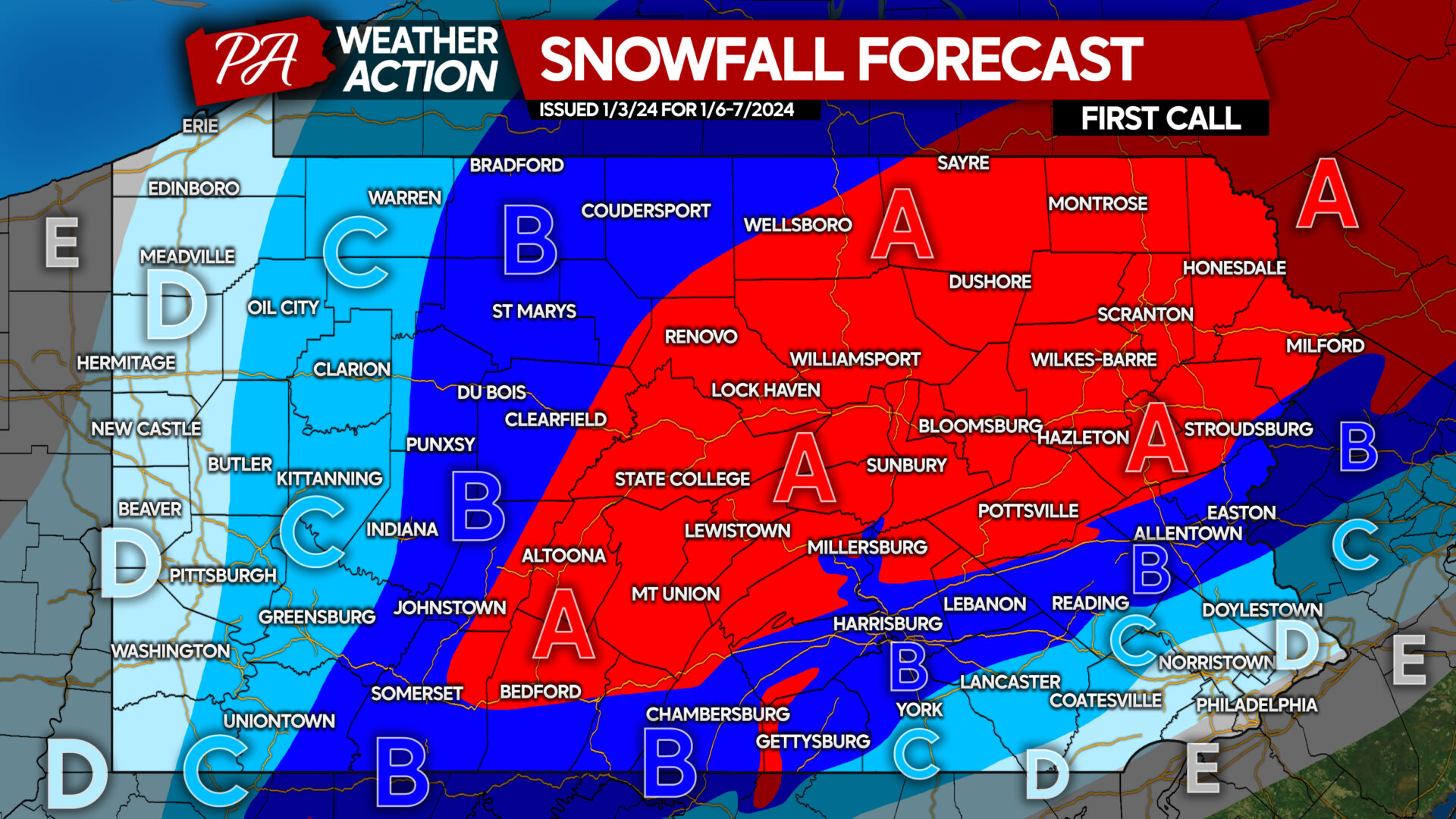 First Call Snowfall Forecast for Significant Winter Storm Expected this Weekend