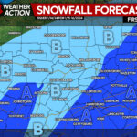 First Call Snowfall Forecast for Monday Night – Tuesday’s Light Snow (Travel Impacts Expected)