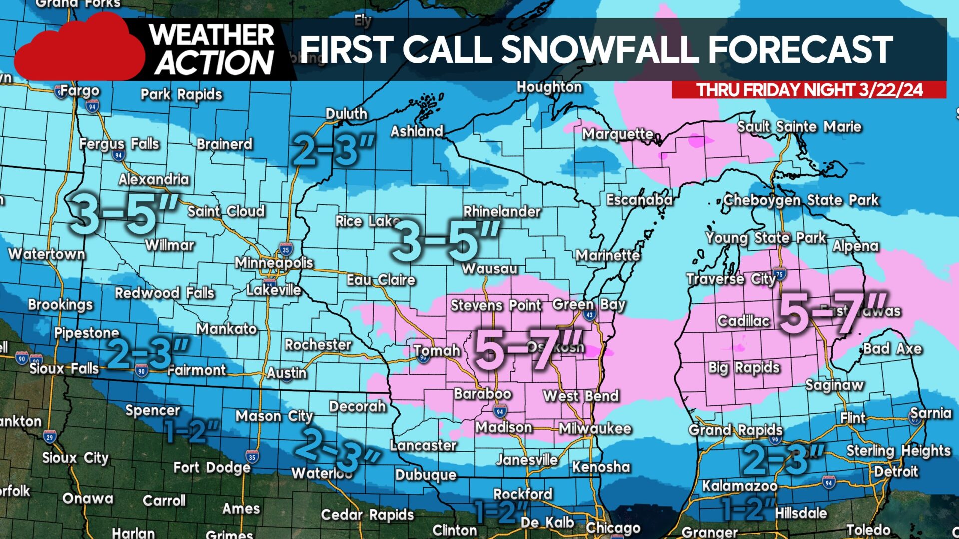 Snow Drought to End Across Upper Midwest As First of Two Snowstorms Sets Sight On Region