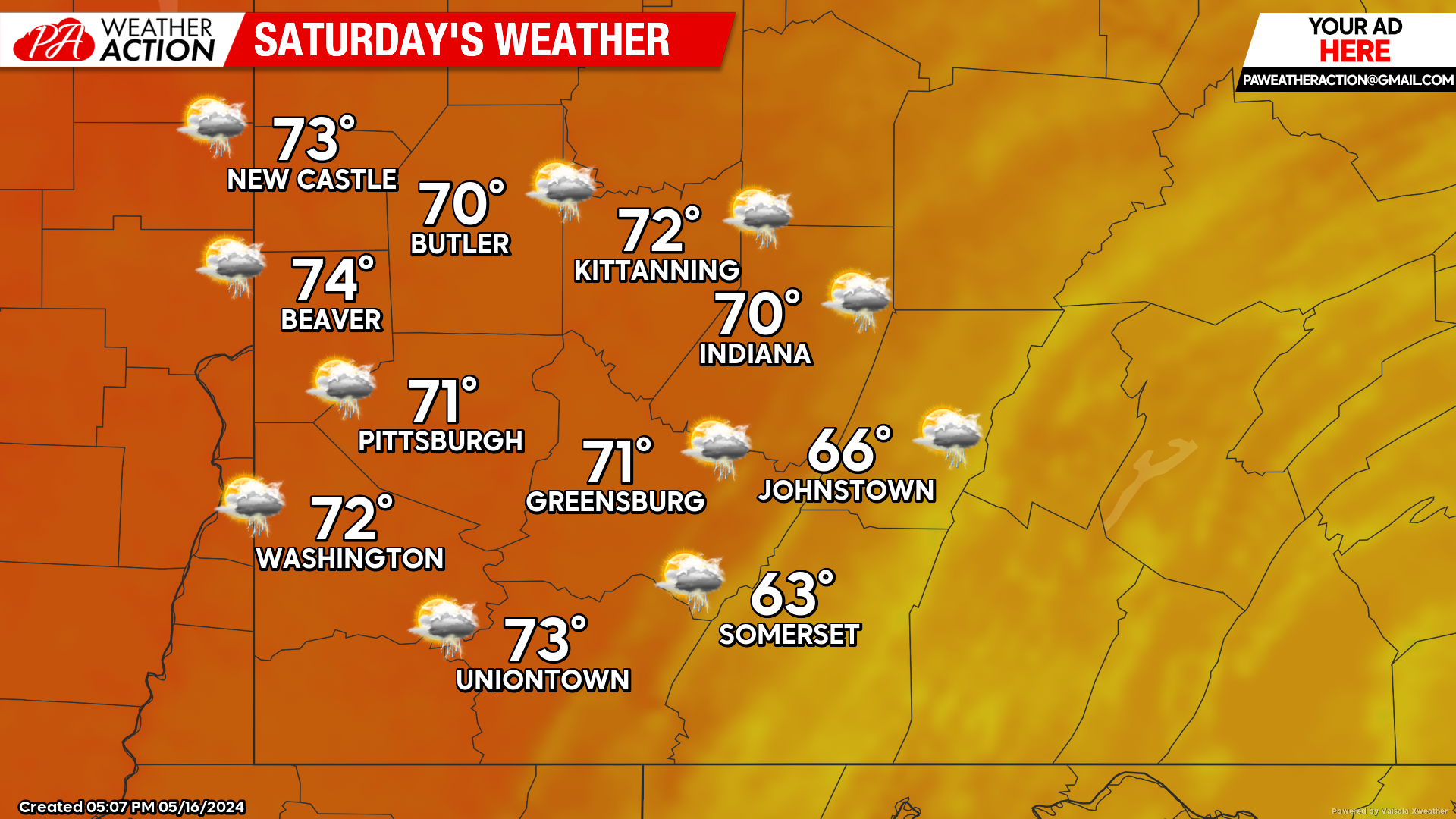 Isolated Chances for Showers and Thunderstorms This Weekend
