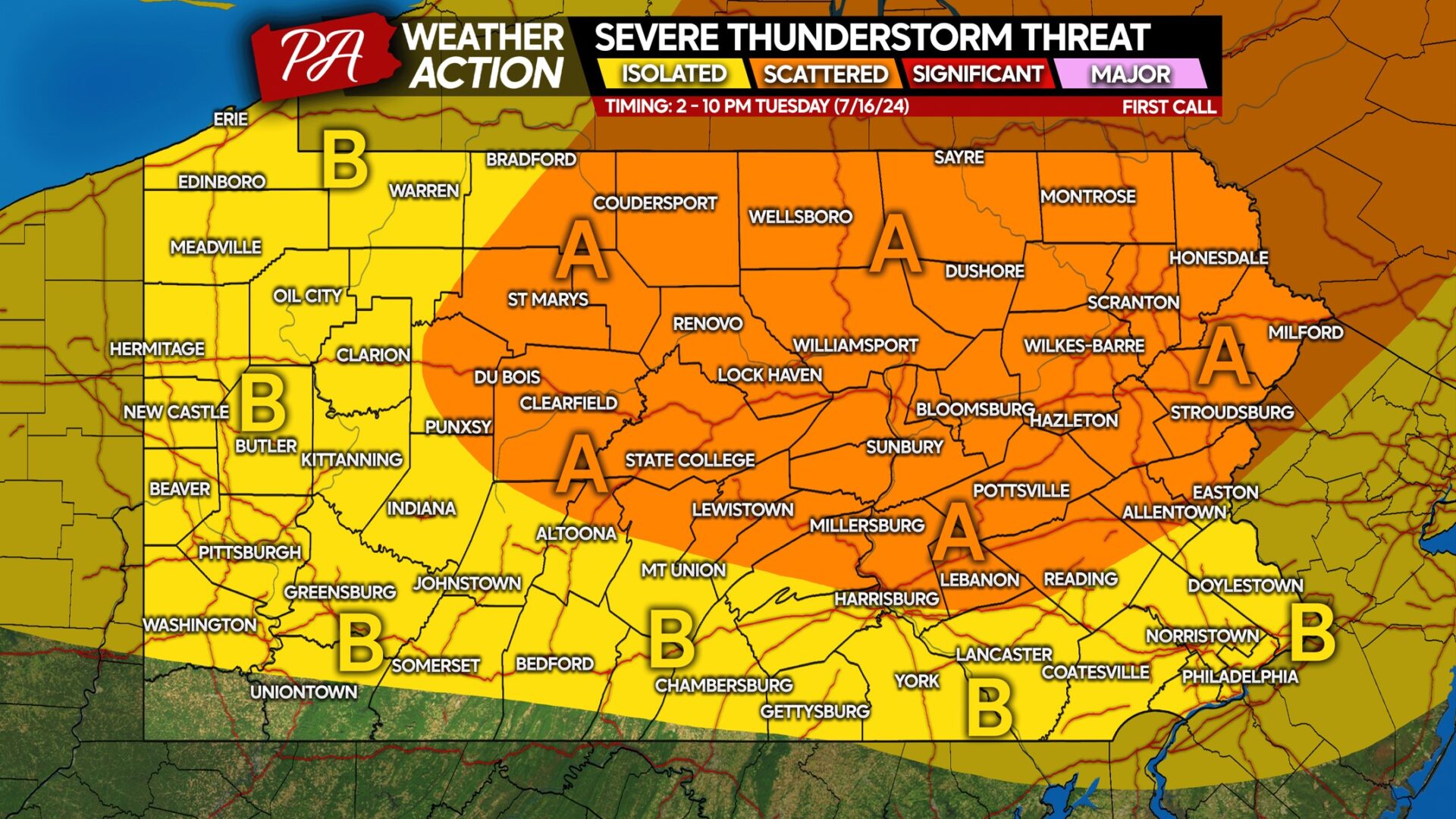 Severe Thunderstorms with Damaging Winds Possible Tuesday Along With Sweltering Heat
