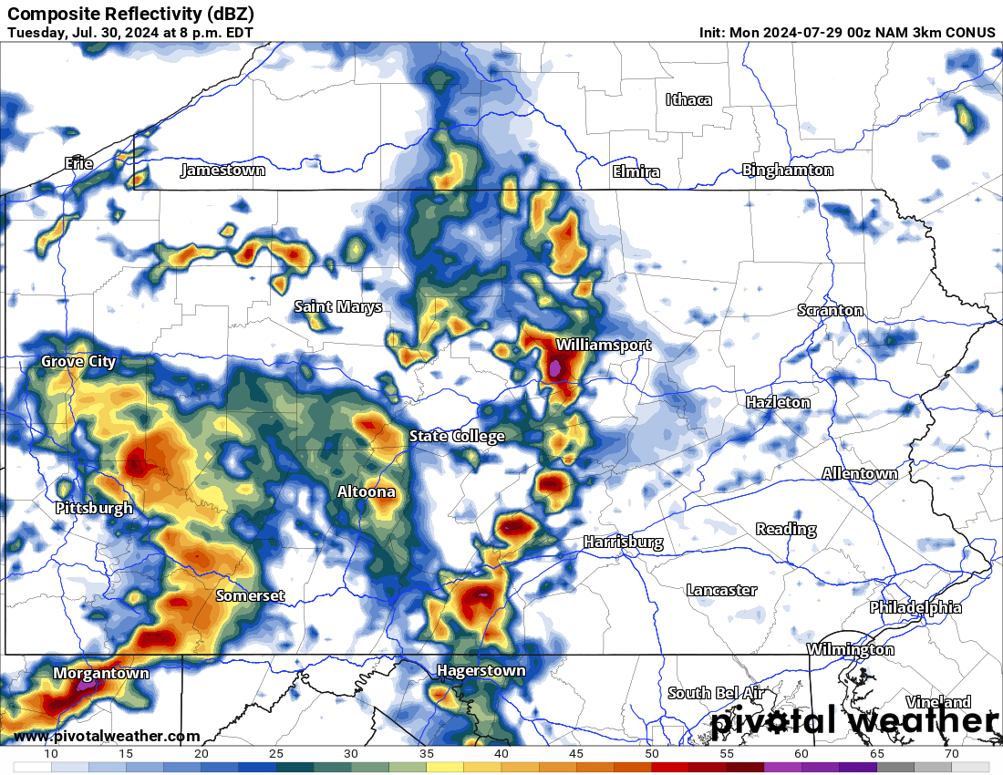 Scattered Thunderstorms to Begin the Week