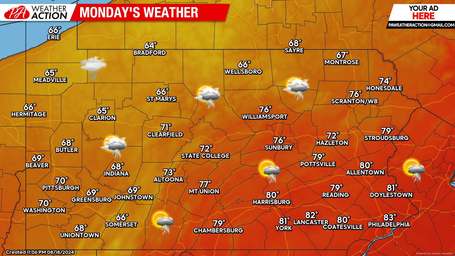 Isolated Storms Today, Quiet Weather Returns Tuesday & Wednesday