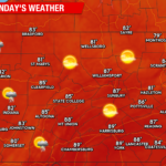 Isolated Thunderstorms and Hot Temperatures to Begin the Week