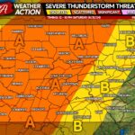 Threat Map & Timing: Severe Thunderstorms Possible Saturday Across Central & Western PA