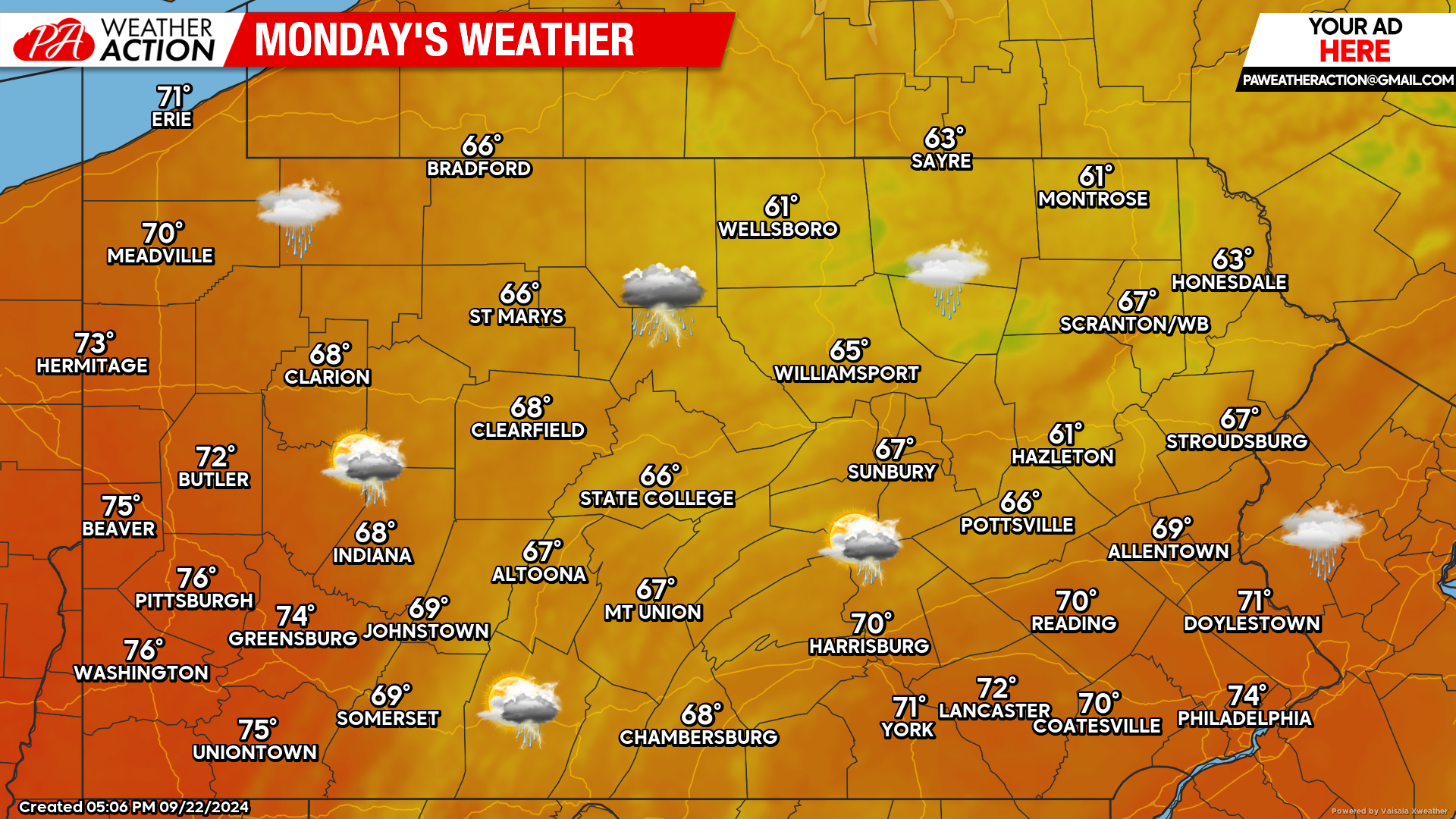 Showers and Thunderstorms Expected Through Mid-Week