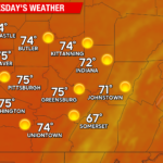 Seasonable Temperatures and Sunny Skies