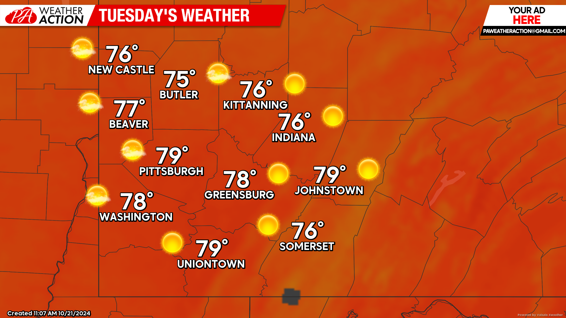 Sunny and Warm Through Mid-Week