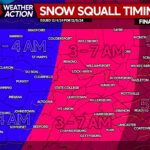 Thursday Snow Squall Timing & Lake Effect Snow Forecast for Pennsylvania; Travel Ban On Some Vehicles On I-80