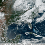 Thunderstorms possible through Tuesday morning, very warm week to follow