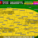 FORECAST: Scattered Storms, Flash Flooding Possible on Wednesday in Much of Pennsylvania