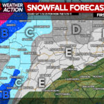 First Call Snowfall Forecast for Monday – Tuesday’s Snow in Parts of PA