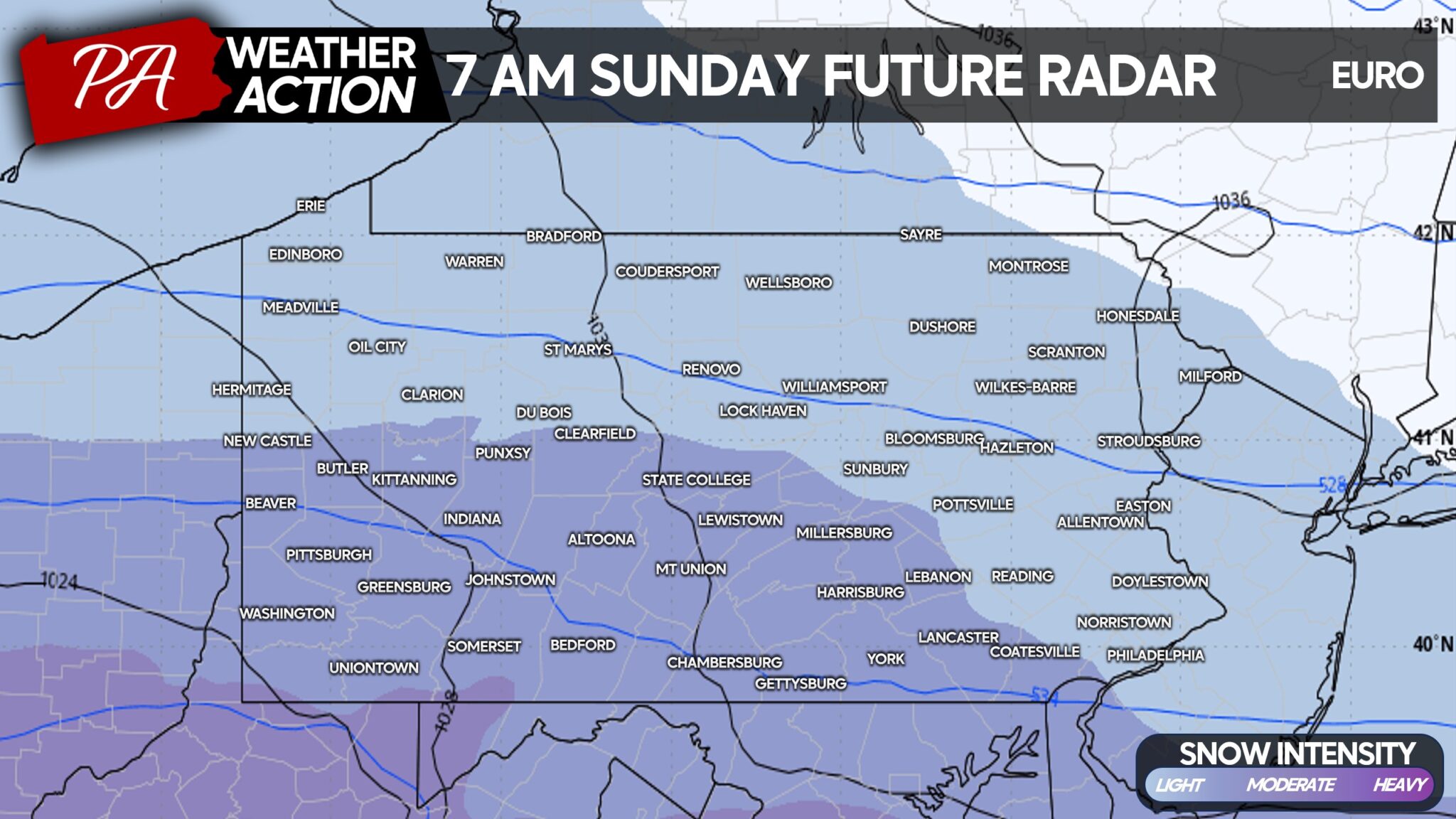 First Call Forecast for Crippling Winter Storm Bringing Much of PA Up ...