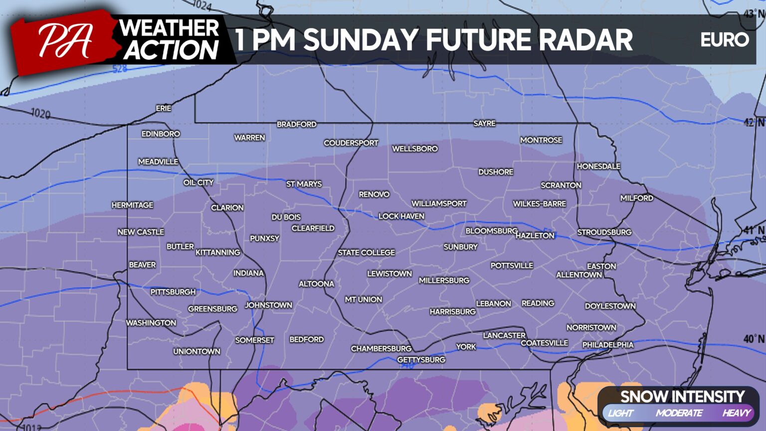 First Call Forecast for Crippling Winter Storm Bringing Much of PA Up ...
