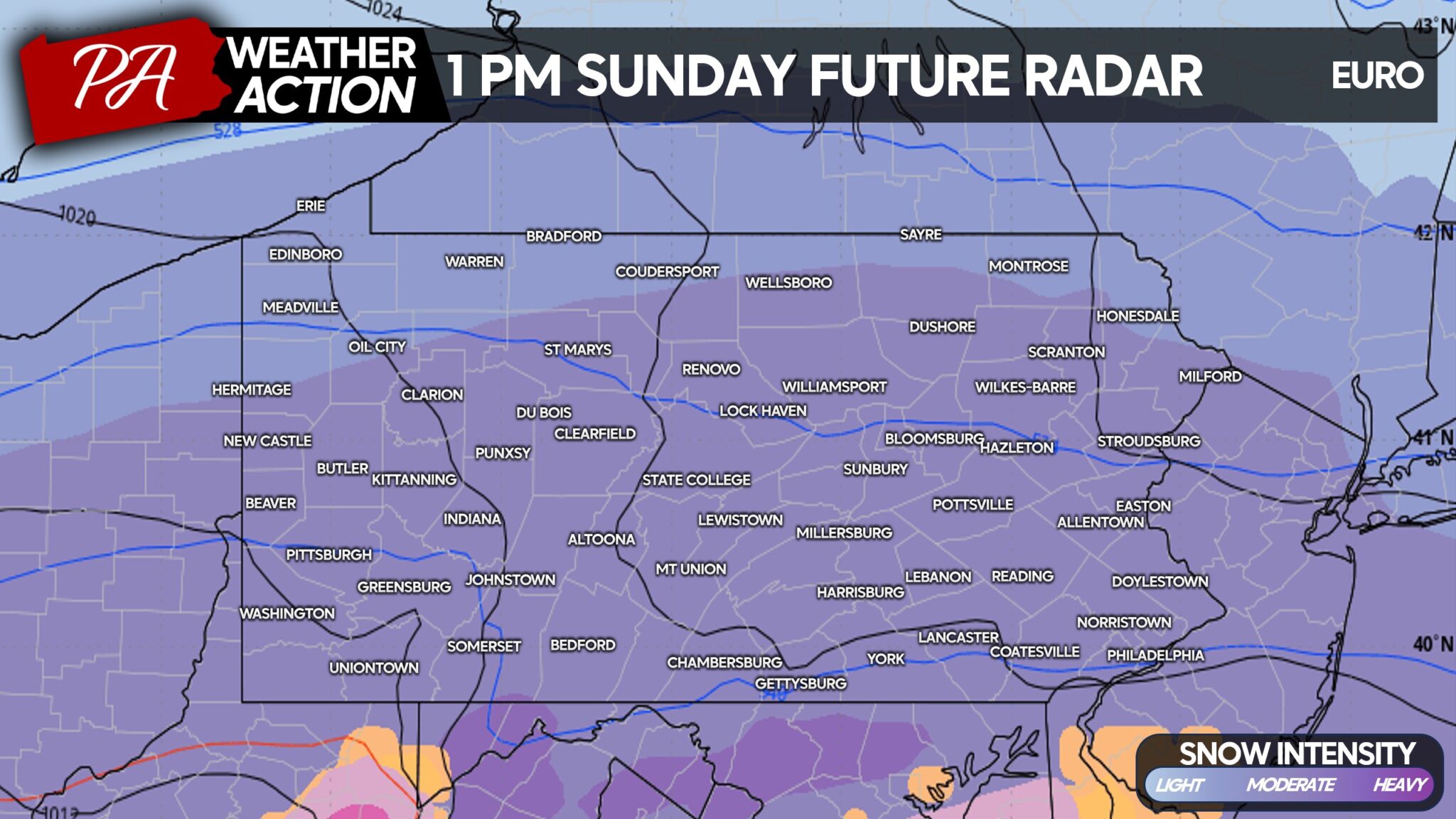 First Call Forecast for Crippling Winter Storm Bringing Much of PA Up ...