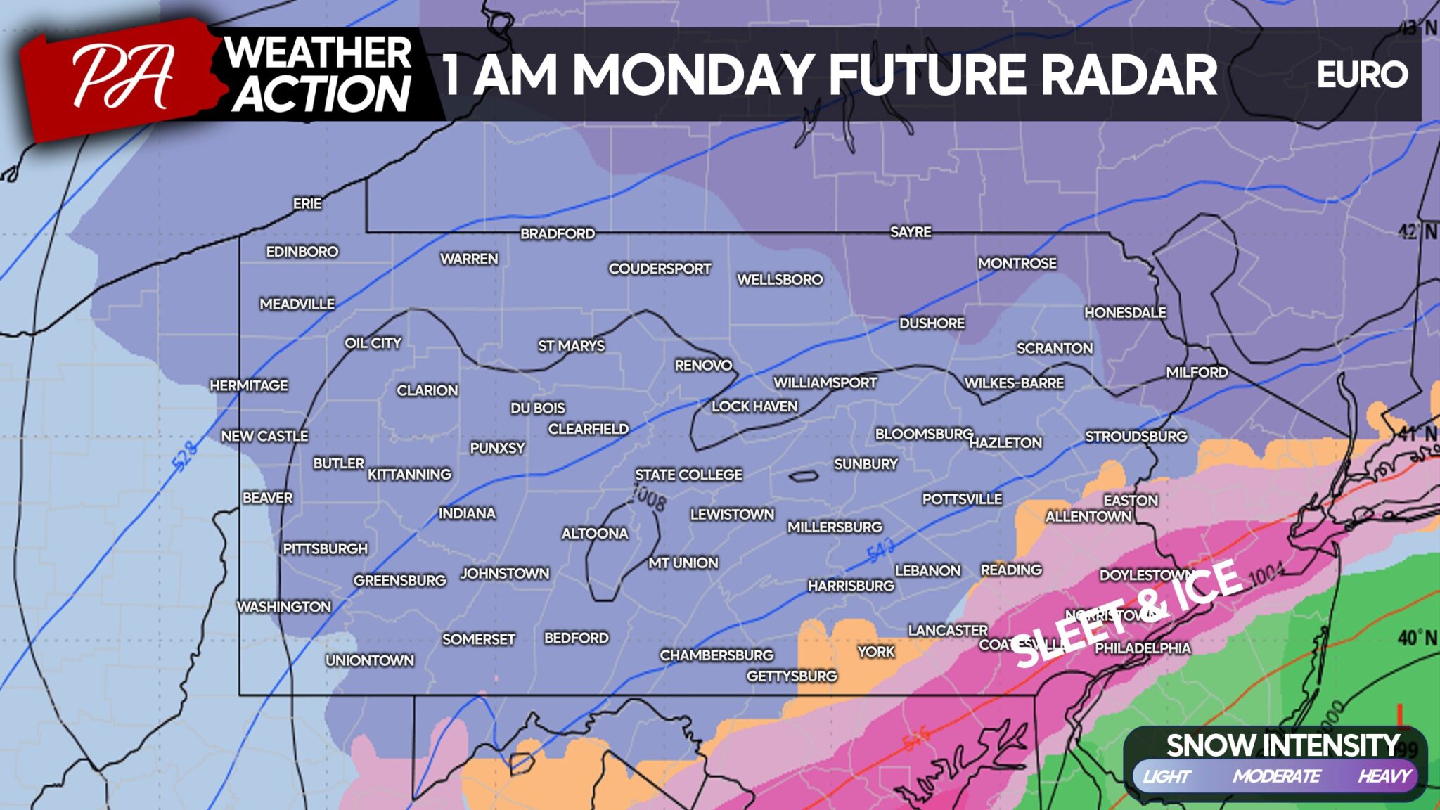 First Call Forecast for Crippling Winter Storm Bringing Much of PA Up ...