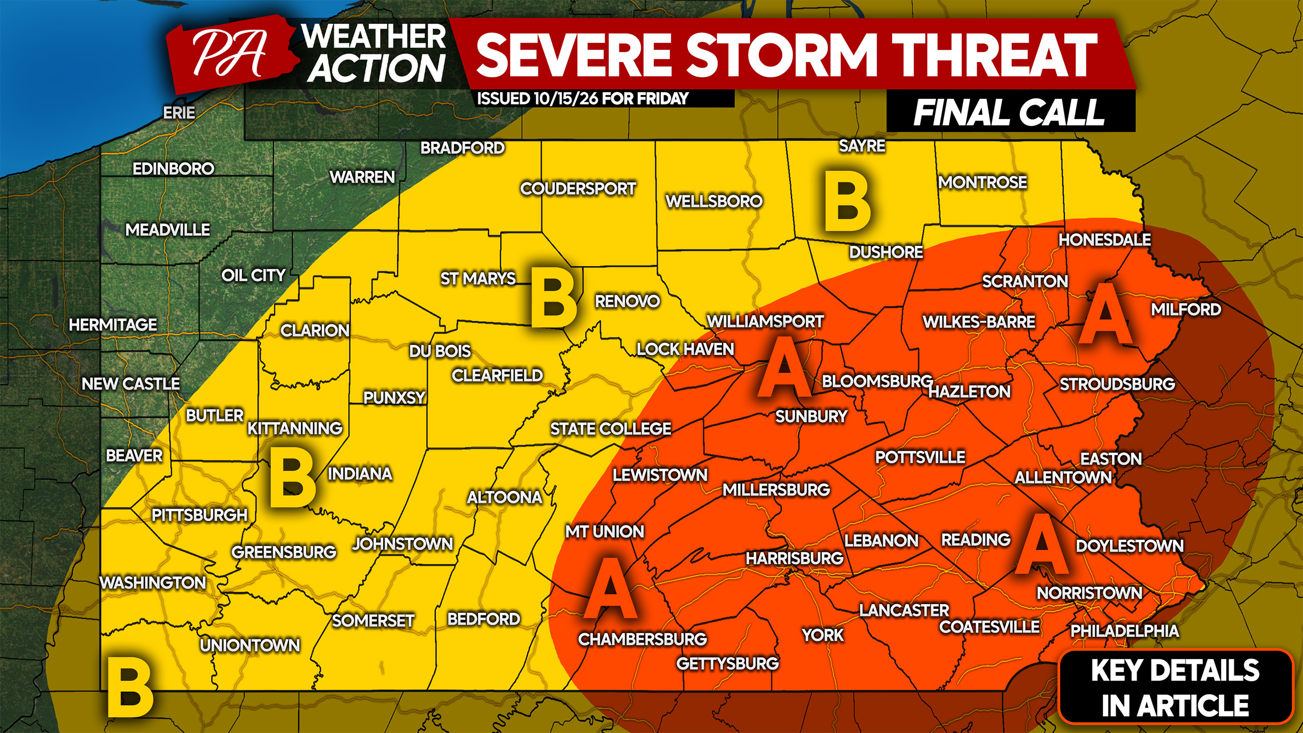 Severe Thunderstorms to Bring Strong Winds Friday with Localized Power Outages Possible, Snow Squalls to Follow?